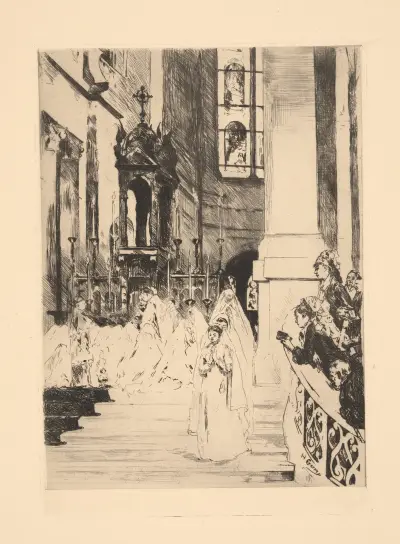 Communion at Trinity Church von Henri Gervex