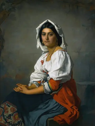 La Jeune Italienne von Henri Lehmann