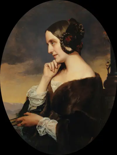 Portrait de Marie de Flavigny, comtesse d’Agoult (1805-1876) von Henri Lehmann
