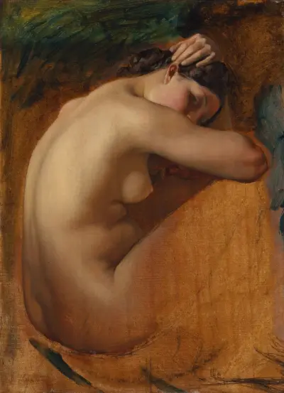 Study of a Female Nude von Henri Lehmann