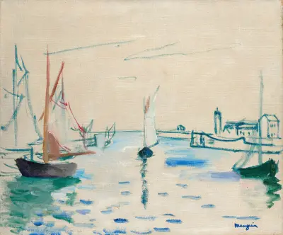 Honfleur, der kleine Hafen von Henri Manguin