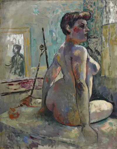 Akt im Atelier (La Croupe, Rue Boursault) von Henri Manguin