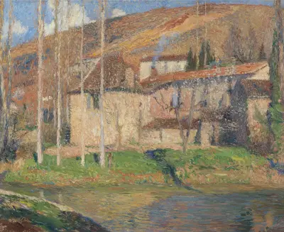 View of Labastide-du-Vert (Midi-Pyrénées) av Henri Martin