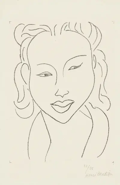 Chinoise au visage de face av Henri Matisse