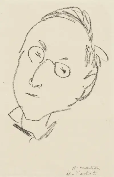 Études pour le frontispice de ‘Choix de pages de Paul Léautaud’ Pl.03 av Henri Matisse