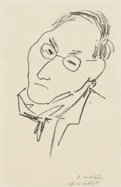 Études pour le frontispice de ‘Choix de pages de Paul Léautaud’ Pl.06 av Henri Matisse