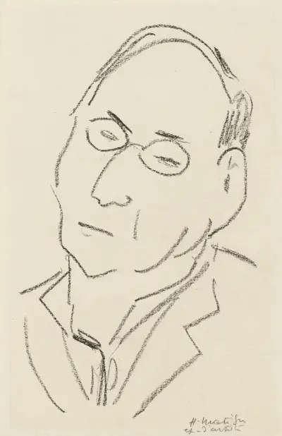 Études pour le frontispice de ‘Choix de pages de Paul Léautaud’ Pl.08 av Henri Matisse