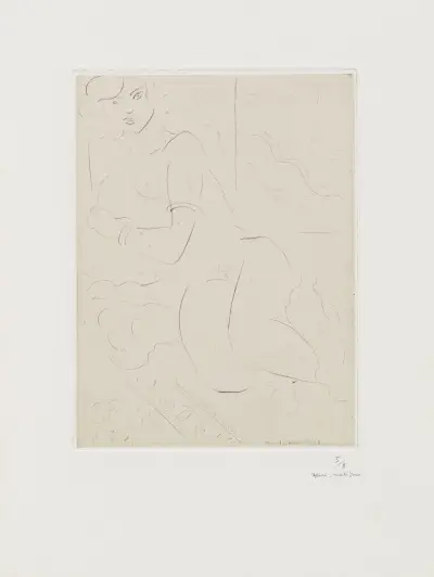 Grand nu couché de trois-quarts av Henri Matisse