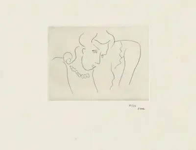 Jeune femme au collier av Henri Matisse