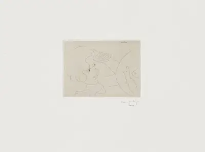 Jeune femme aux yeux noirs fixant un aquarium av Henri Matisse