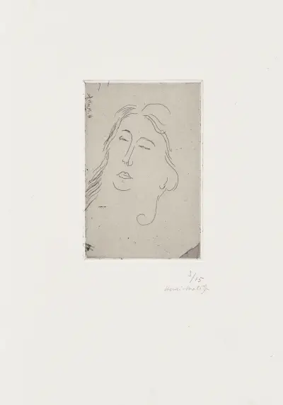 Marguerite, les yeux fermés av Henri Matisse