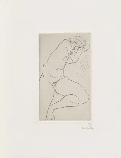 Nu assis, la tête dans les bras av Henri Matisse
