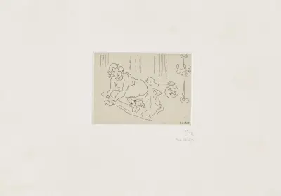 Nu couché. Intérieur à la lampe vénitienne av Henri Matisse