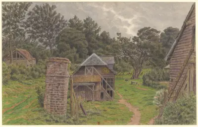 Auffay (entrée de ferme à Auffay), 1927 av Henri Rivière