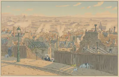 Parisian Landscapes; Paris seen from Montmartre av Henri Rivière