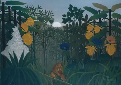 The Repast of the Lion av Henri Rousseau