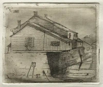 House Over Water av Otto Henry Bacher