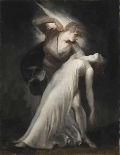 Celadon und Amelia av Henry Fuseli