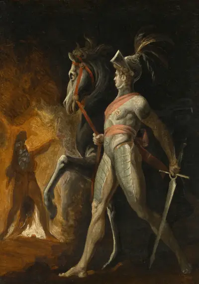 The Meeting Of Sir Hüon Of Bordeaux And Scherasmin In The Libanon Cave, From Wieland’s Oberon av Henry Fuseli