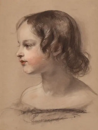 Portrait of a Young Girl av Sir Edwin Henry Landseer