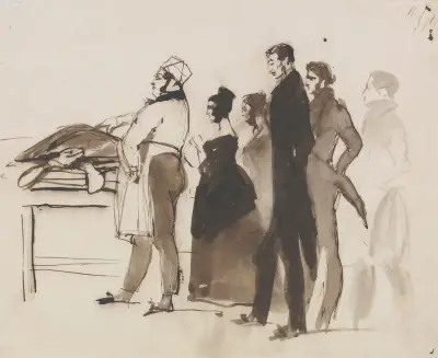 Sir Massey Storey Cooking the Turtle av Sir Edwin Henry Landseer