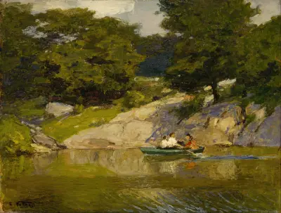 Boating in Central Park av Edward Henry Potthast