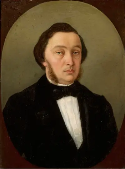 Porträt eines Mannes mit Backenbart von Henryk Siemiradzki
