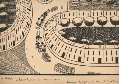 The Martyrs – A Futurist’s Funeral Going Round a Corner av Herbert Crowley