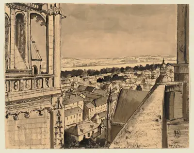Blick von der Kathedrale in Tours av Hermann Lismann