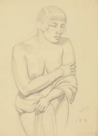 Female nude av Hermann Lismann