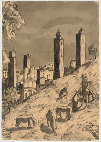 San Gimignano, 1923 – nr 2 av Hermann Lismann