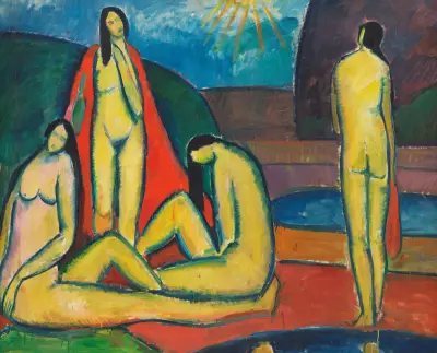Badende Frauen av Hermann Stenner