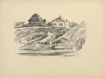 Holzsynagoge in Grodno av Hermann Struck