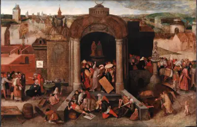 Christ Driving the Traders from the Temple, Hieronymus Bosch