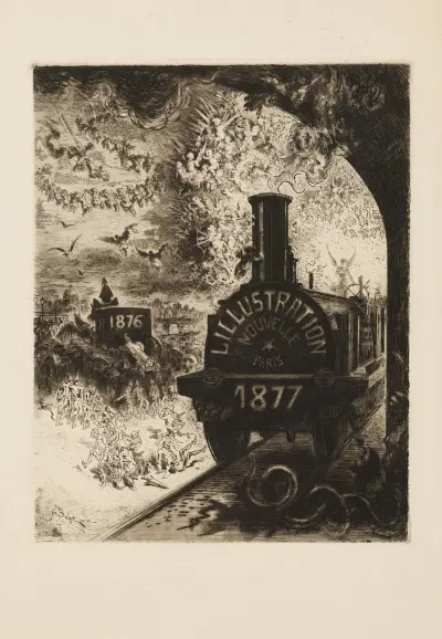 Frontispis till ’L’Illustration Nouvelle’, Félix Hilaire Buhot