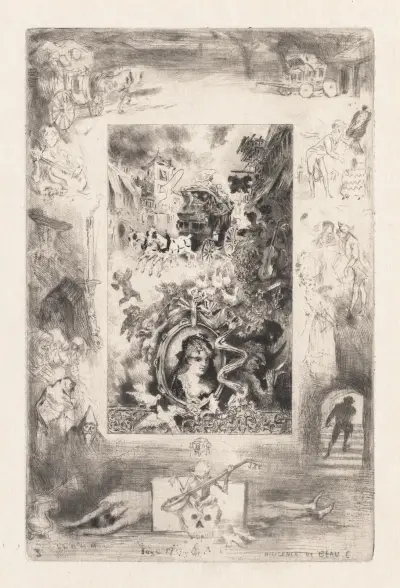 Dopisy z mého mlýna; Diligence z Beaucaire, Félix Hilaire Buhot