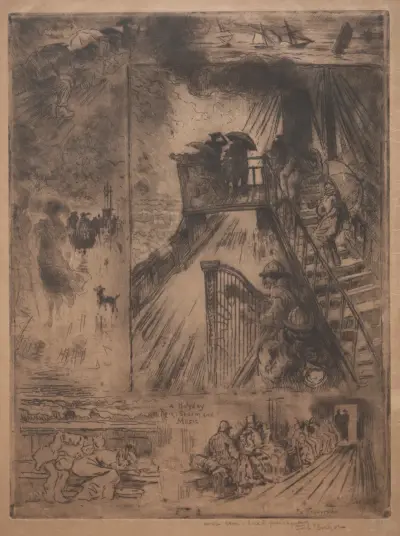 Přechod, Félix Hilaire Buhot