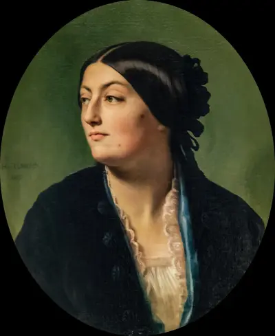 Jeanne Elisabeth, known as Isabelle Hittorf av Jean-Hippolyte Flandrin