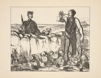 Hunting and fishing Pl.13 av Honoré Daumier