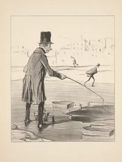 Hunting and fishing Pl.20 av Honoré Daumier