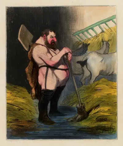 Les Ecuries d’Augias av Honoré Daumier
