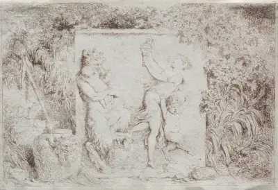 Bacchanal av Jean-Honoré Fragonard