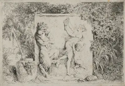 Bacchanales; The Satyr’s Dance av Jean-Honoré Fragonard