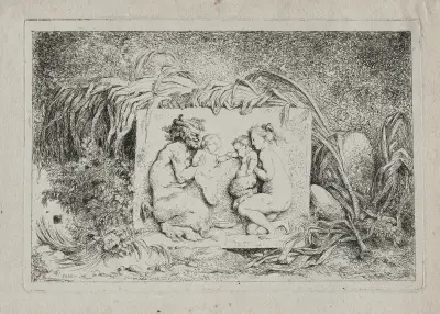 Bacchanales; The Satyr’s Family av Jean-Honoré Fragonard