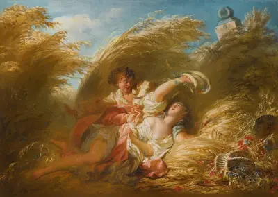 Dans Les Blés av Jean-Honoré Fragonard