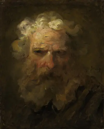 Head of an old man av Jean-Honoré Fragonard