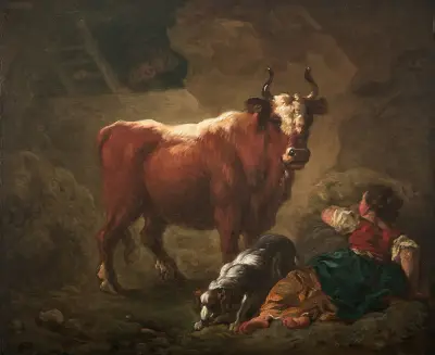 Intérieur d’étable von Jean-Honoré Fragonard