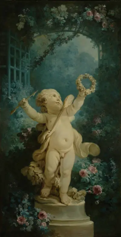 L’Amour triomphant av Jean-Honoré Fragonard