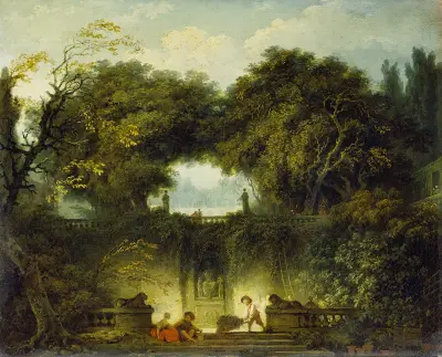 Le petit parc (The small park) (probably c. 1762 - c. 1764) av Jean-Honoré Fragonard