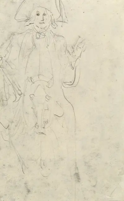 Man on a Horse (verso) av Jean-Honoré Fragonard